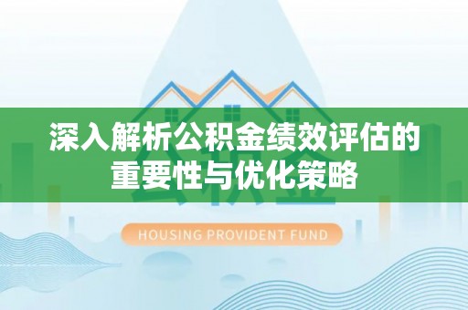 海伦深入解析公积金绩效评估的重要性与优化策略